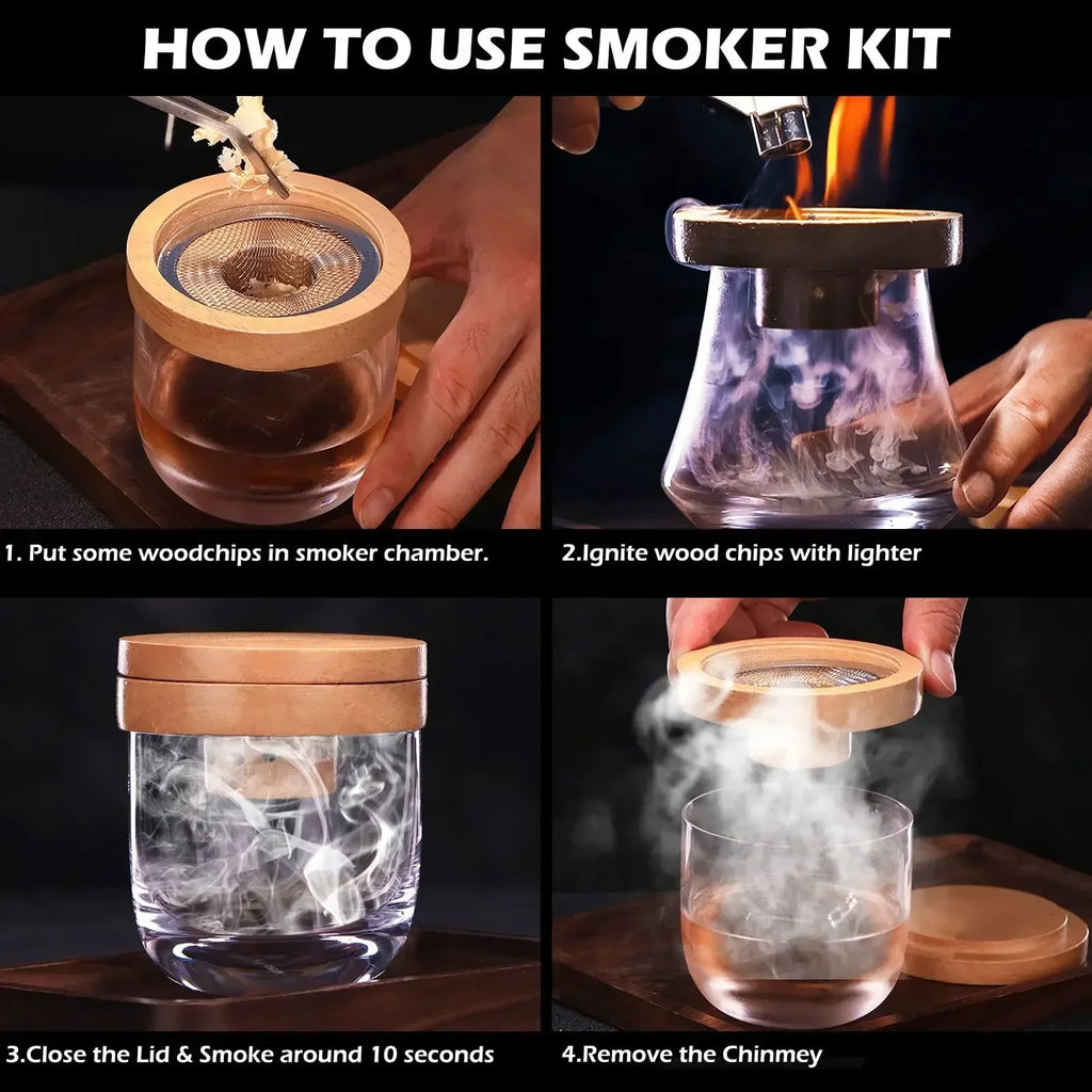 Premium Whiskey Cocktail Smoker Kit